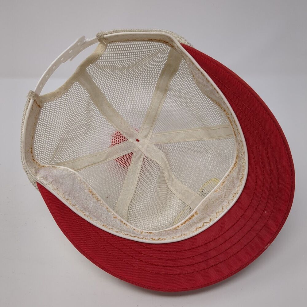 Vintage Bush Hog Mesh Snapback Hat Pom Pom Multicolor Distressed Embroidered - Picture 8 of 9